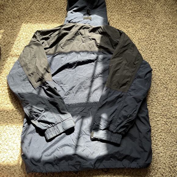 VTG Woolrich Jacket Men’s xl Royal Blue Waterproof Hooded Rain Coat - Picture 7 of 10